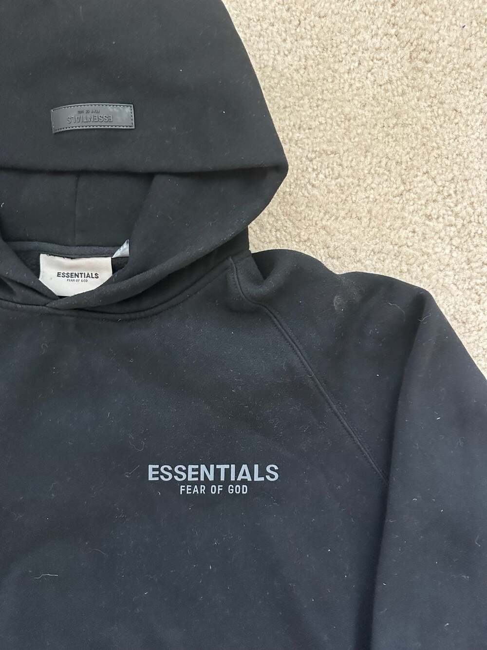 Fear of God Essentials Hoodie Size S Black